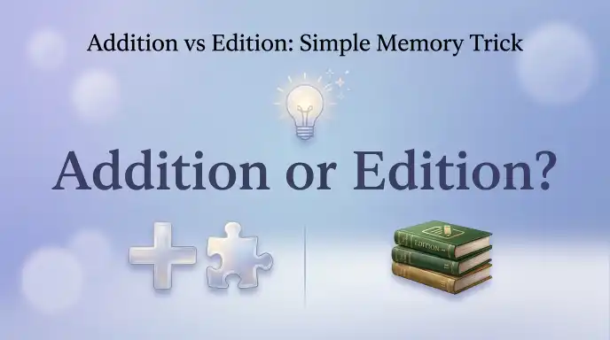 Addition vs Edition: Simple Memory Trick