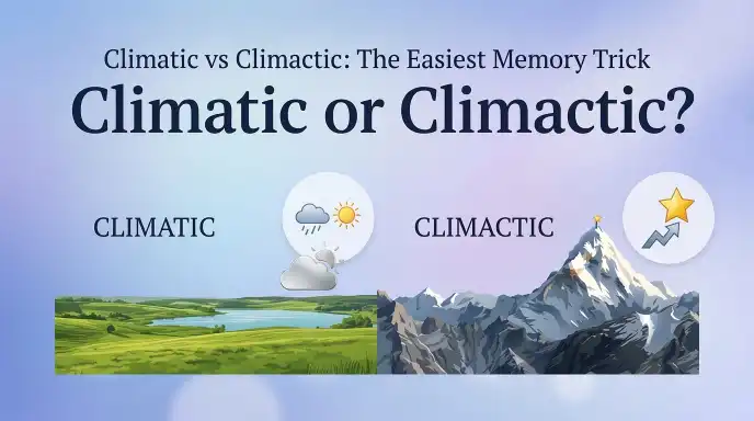 Climatic vs Climactic: The Easiest Memory Trick