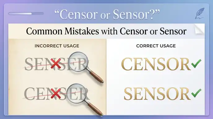 Common Mistakes with Censor or Sensor