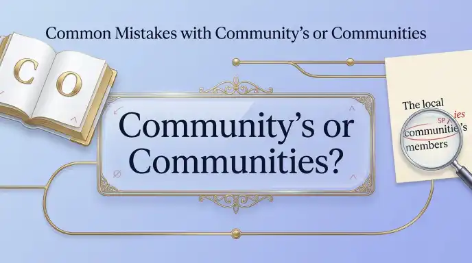 Common Mistakes with Community's or Communities