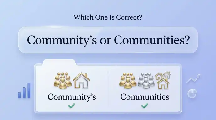 Community's or Communities