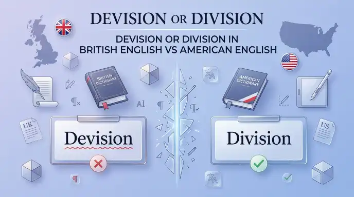 Devision or Division in British English vs American English