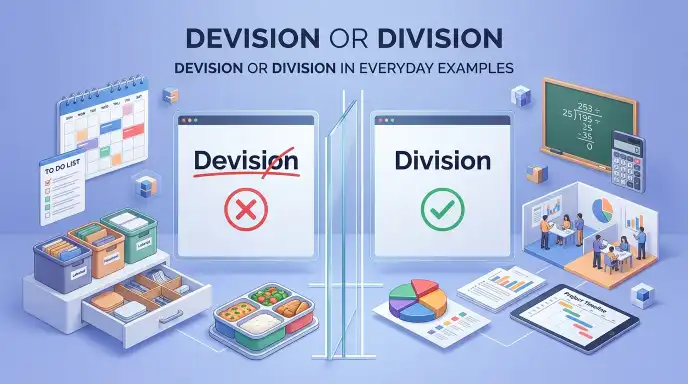 Devision or Division in Everyday Examples