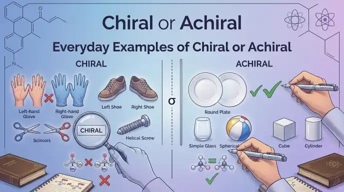 Everyday Examples of Chiral or Achiral