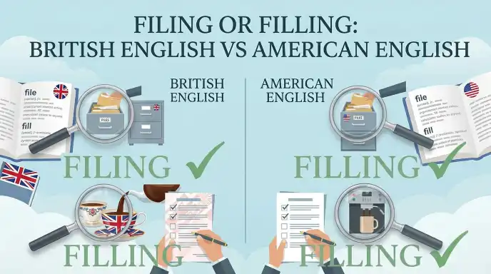 Filing or Filling : British English vs American English
