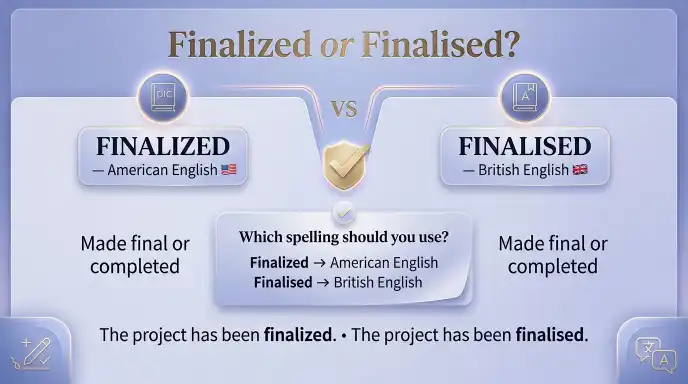 Finalized or Finalised