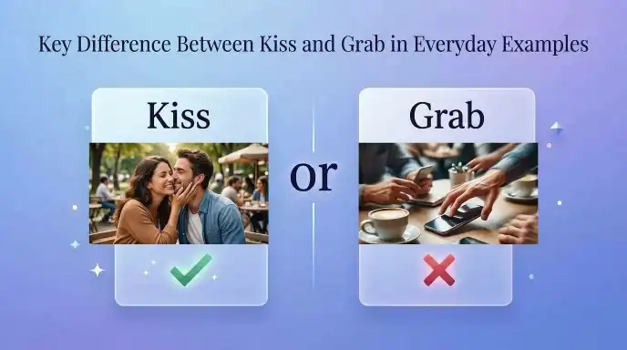 Kiss or Grab in Everyday Examples