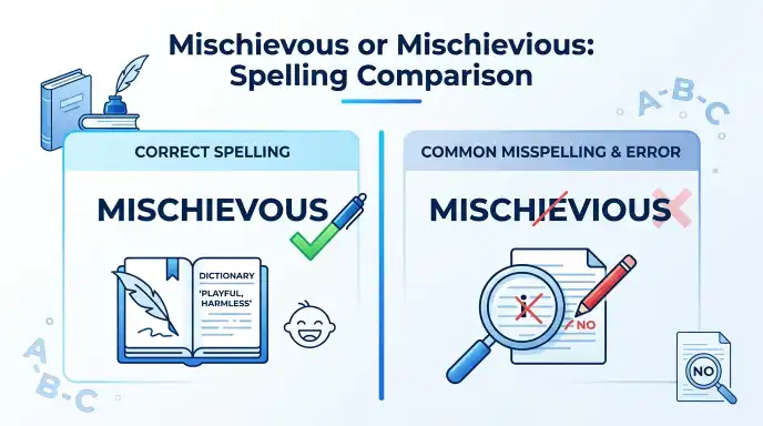 Mischievous or Mischievious: Spelling Comparison