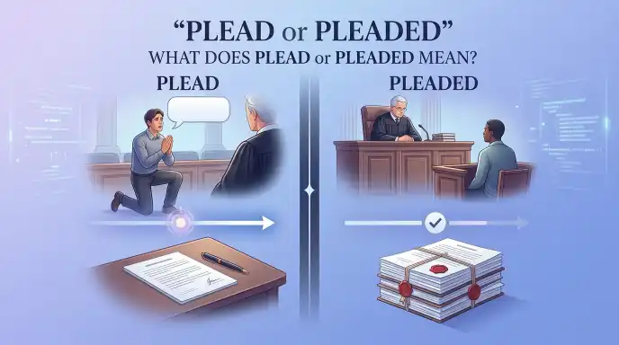 What Does Plead or Pleaded Mean?