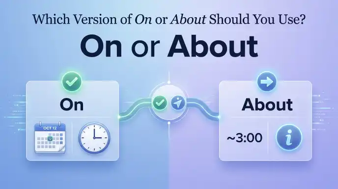 Which Version of On or About Should You Use?