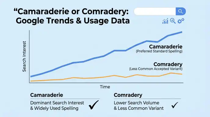 Camaraderie or Comradery : Google Trends & Usage Data