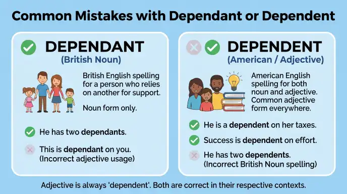 Common Mistakes with Dependant or Dependent