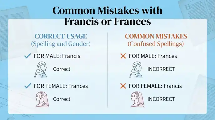 Common Mistakes with Francis or Frances