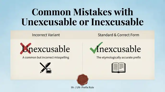 Common Mistakes with Unexcusable or Inexcusable