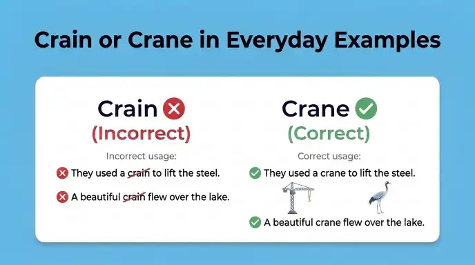Crain or Crane in Everyday Examples