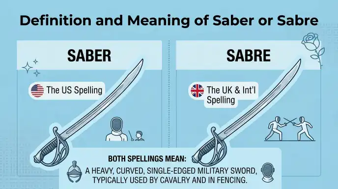 Definition and Meaning of Saber or Sabre