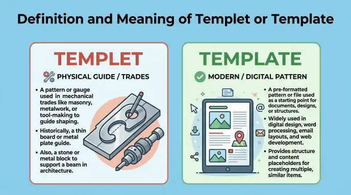 Definition and Meaning of Templet or Template