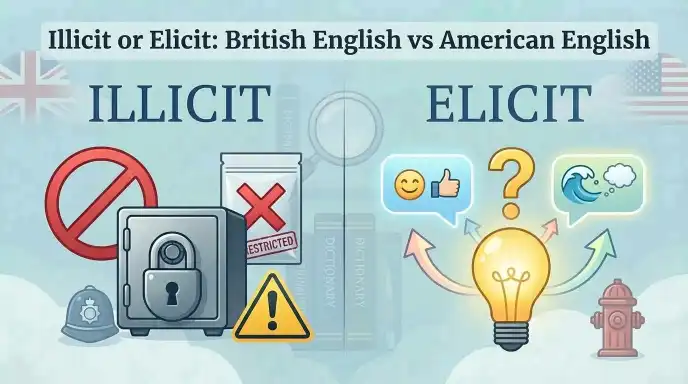 Illicit or Elicit : British English vs American English