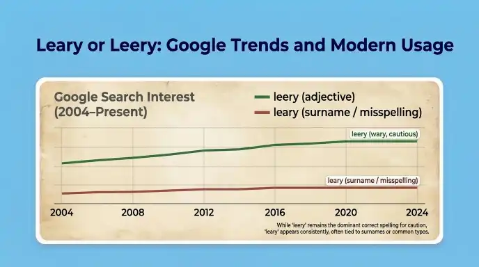 Leary or Leery: Google Trends and Modern Usage