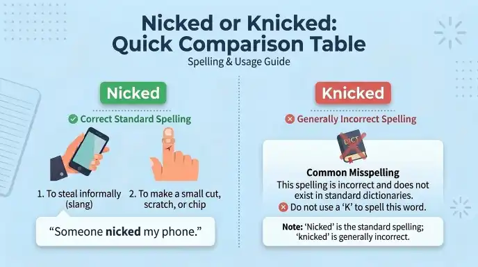 Nicked or Knicked: Quick Comparison Table