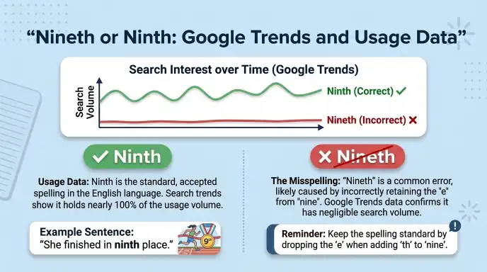 Nineth or Ninth : Google Trends and Usage Data