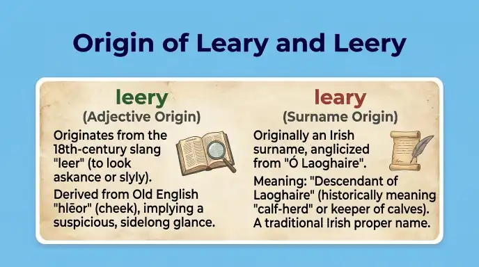 Origin of Leary and Leery