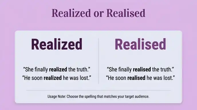 Realized or Realised