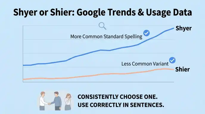 Shyer or Shier : Google Trends & Usage Data