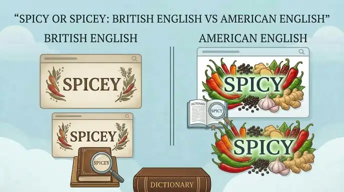 Spicy or Spicey : British English vs American English