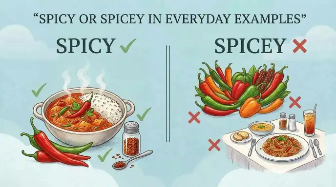 Spicy or Spicey in Everyday Examples