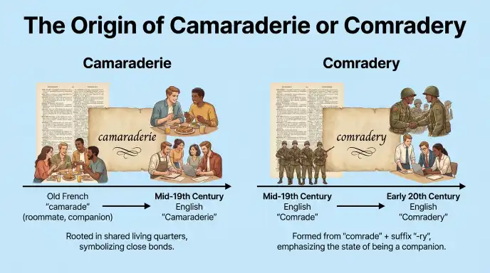 The Origin of Camaraderie or Comradery
