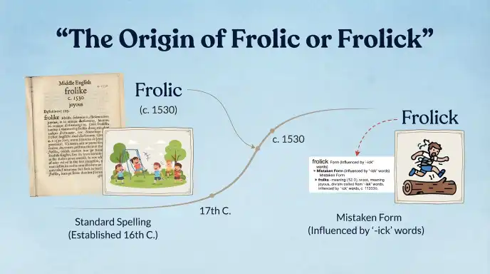 The Origin of Frolic or Frolick