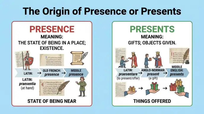 The Origin of Presence or Presents