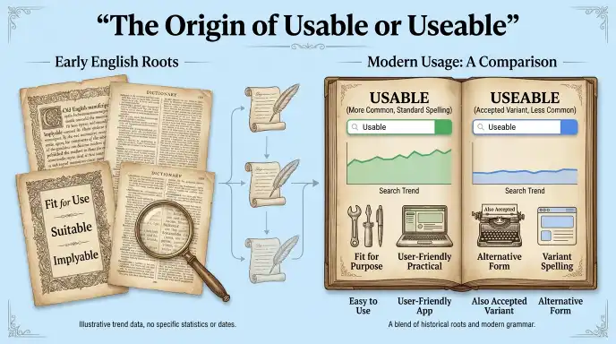 The Origin of Usable or Useable