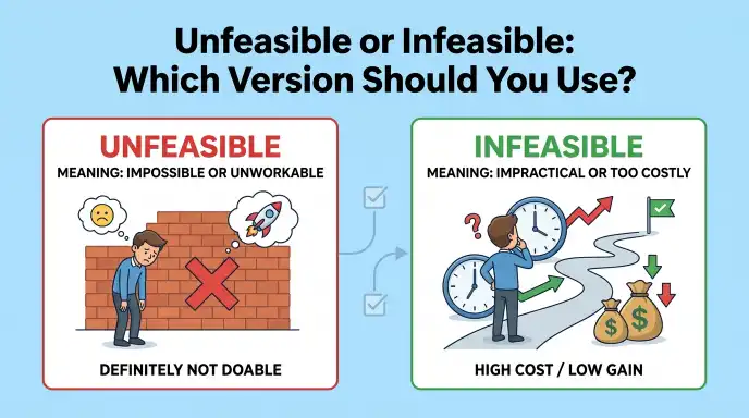 Unfeasible or Infeasible : Which Version Should You Use?