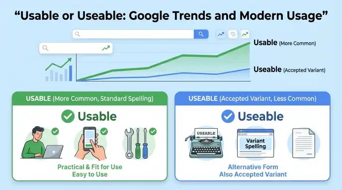 Usable or Useable: Google Trends and Modern Usage